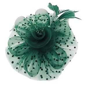NEW Dark Green Fascinator Tea Party‎ Hat One Size Accessories Derby